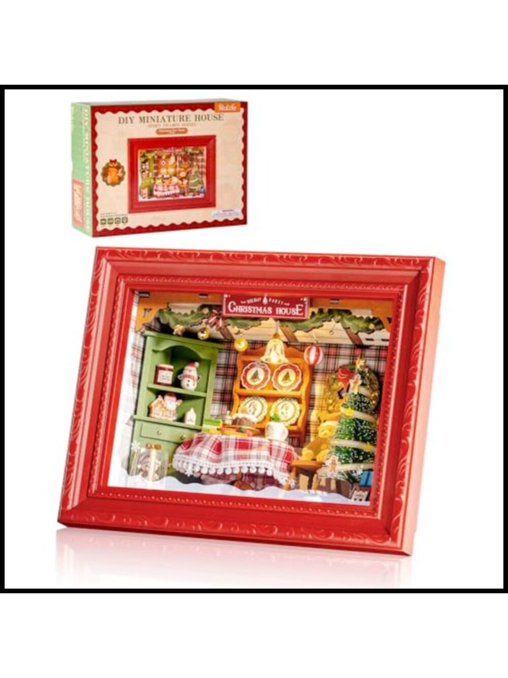 3D Diorama Frame Wall Mounted Shadow Box Dollhouse Display Case Quick Build